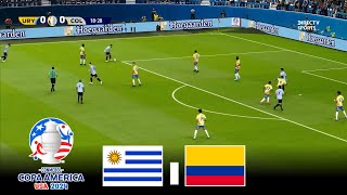 eFootball Pes 21 Gameplay  Uruguay vs Colombia 01  SEMIFINAL  Copa América 2024 [upl. by Sixla]