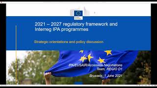 Introduction202127ampInterreg IPA strategic orientations and policy discussion JeanPierre Halkin [upl. by Burnaby]