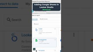 Adding Google Sheets Data in Looker Studio [upl. by Kennett]