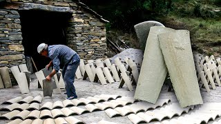 TEJAS artesanas elaboradas A MANO por veteranos TEJEROS y su cocción en un horno tradicional [upl. by Kenny]