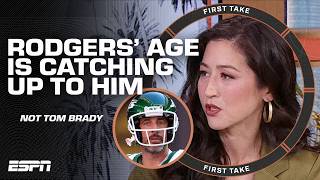 Aaron Rodgers age is catching up to him 😳 Tom Brady was the EXCEPTION not the rule  First Take [upl. by Derej10]