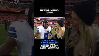 Post game interview drinking game athlete interview sports drinkinggame nfl shorts reels [upl. by Reaht]