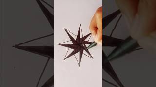 How to draw a 3d starstar drawing shorts [upl. by Suh]