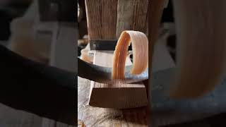 The process of making wood bevel with curved scraper [upl. by Fiedling]