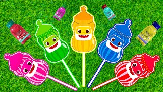 Some Lots of BIG lollipops  Satisfying video yummy candies Shark Eggs [upl. by Bright]