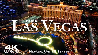 4K LAS VEGAS 2024 🇺🇸 1 Hour Drone Aerial Film  Nevada NV USA United States of America [upl. by Haisej755]