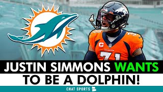 Justin Simmons WANTS To Be A Miami Dolphin Dolphins Free Agency Rumors [upl. by Yehudi]