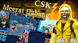 Free Fire State Wars  Csk vs Meerut Dabangg With Ng Badal  Rocky rdx × Jonty × Classy ff [upl. by Renckens]