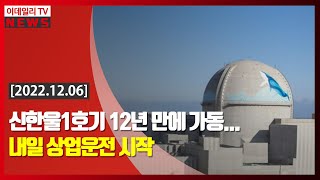 신한울1호기 12년 만에 가동 내일 상업운전 시작 20221206 [upl. by Ndnarb]