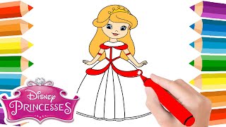 Coloriage Princesse 👑 Comment Dessiner Colorier Princesse Disney 👸 Dessin Princesse Coloriage Fille [upl. by Kinelski264]