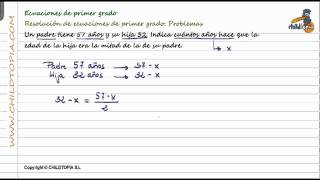 Ecuaciones de primer grado Problemas [upl. by Katlin425]