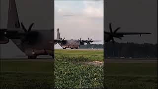 Epic C130 Hercules Landing 🛬✨ The King of the Skies in Action 🚁💥 c130 [upl. by Llezom]