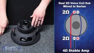 How to Wire a Dual 2 ohm Subwoofer to a 4 ohm Final Impedance  Car Audio 101 [upl. by Jennette885]