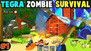 Zombie Wali Survival Game 😨  Tegra Zombie Survival Island Gameplay 1 [upl. by Spratt118]