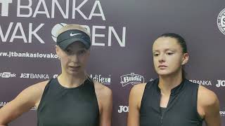 JampT Banka Slovak Open 2024  Rozhovor s K Kuzmova  N Vargova [upl. by Howie]