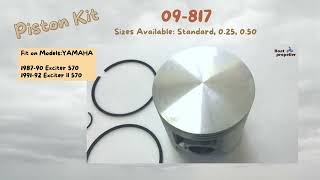 For YAMAHA Snowmobile Exciter 570 Piston kit 0981701 82M1163500 025  Ring [upl. by Vachill]