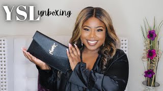 YSL Uptown Pouch  Unboxing  What Fits Inside  Luxury on a Budget [upl. by Spenser]