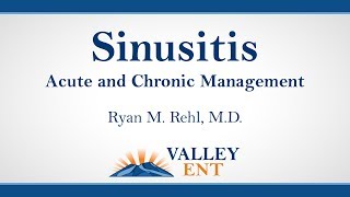 Sinusitis Acute and Chronic Management [upl. by Talley541]