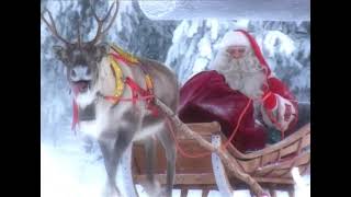 Babbo Natale y renne in Lapponia Finlandia 🦌🎅 partenza di Santa Claus Polo Nord Villaggio Rovaniemi [upl. by Naut214]