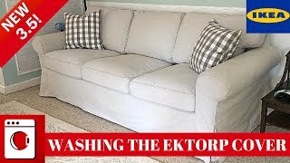 WASHING THE IKEA EKTORP 35 COVER  KID AND PET FRIENDLY COUCH [upl. by Kort]