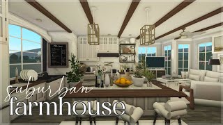 Bloxburg  Realistic 2 Story Suburban Summer Farmhouse  Roblox  House Build [upl. by Ydnirb]