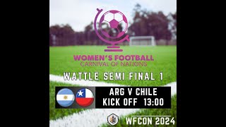 WOMENS FOOTBALL CARNIVAL OF NATIONS 2024  ARGENTINA V CHILE [upl. by Noeruat]