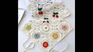 EASY Crochet Granny Triangle Bandana Models 2023 [upl. by Elleiand193]