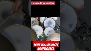 Latin jazz drum set independence idea 3 [upl. by Vicki179]