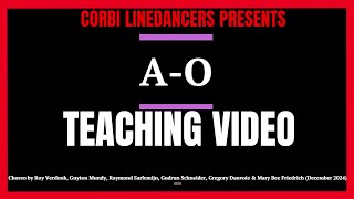 AO LINE DANCE Teaching Video [upl. by Eerehs]