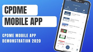 CPDme Mobile App Demonstration 2020 [upl. by Jorie707]