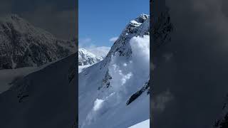 Serac avalanche mountains avalanche skimountaineering [upl. by Oiceladni]