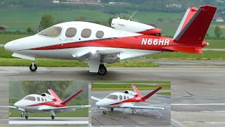 Futuristic Jet Cirrus Vision SF50 G2 Landing amp TakeOff at Bern in Switzerland [upl. by Elvina]