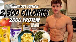 Full Day of Eating 2500 Calories  MINIMALIST Healthy Meals to Lose Fat and Build Muscle [upl. by Atnwahs]