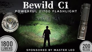 Bewild C1  Powerful 21700 Flashlight 1800 lm 200 m SST40 [upl. by Gonroff]