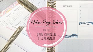 NOTES PAGE IDEAS FOR ERIN CONDREN LIFEPLANNER  Year at a Glance 12 Boxes Dashboard Blank Notes [upl. by Ial693]