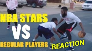 Former D1 Hooper Reacts to NBA STARS VS Regular Basketball Players [upl. by Erotavlas]