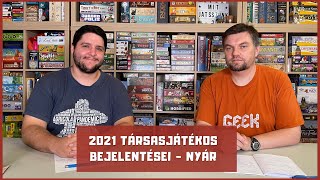 2021 Társasjátékos Bejelentései  nyár [upl. by Stickney]