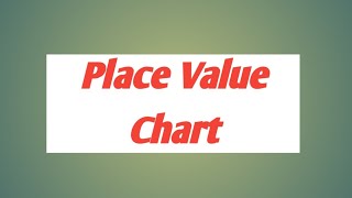 place value chart [upl. by Einahpetse]