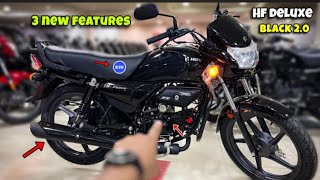 2024 Hero HF Deluxe Black Color New Model Review  Price Features Mileage  Hf Deluxe bike [upl. by Denby689]