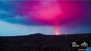 Iceland Volcano Huge Vog Cloud Forming Over Vent 3 4 24 [upl. by Alit668]