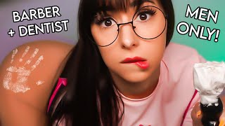 ASMR 💈 Barber Shop amp Dentist w No Boundaries 👨🦷 FOR MEN 👨 Beard Shave Haircut Exam roleplay [upl. by Nerreg]