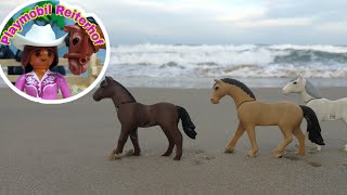 Playmobil Pferde FMA Ausritt ans Meer Abenteuer unter Freunden Reiterhof Horse Farm Channel 4K [upl. by Ayatnwahs]