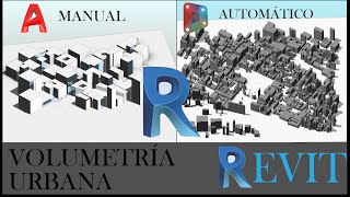 VOLUMETRÍA URBANA REVIT MANUALAUTOCAD y AUTOMÁTICO DYNAMO [upl. by Jeffie274]