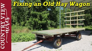 Fixing the old hay wagon we bought [upl. by Robbert]