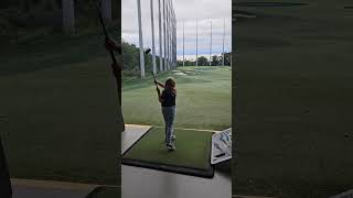 Kacis first time golfing golf kidgolfer drivingrange [upl. by Ydnelg]