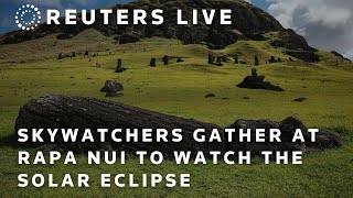 LIVE Skywatchers gather at Rapa Nui to watch the solar eclipse [upl. by Secrest909]