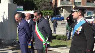 Teramo  Cerimonia al Monumento ai Caduti per la giornata dellUnità Nazionale [upl. by Yraht]