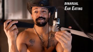 Binaural Ear Eating Mouth Sounds ASMR [upl. by Kacie305]