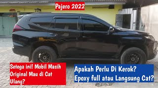 Cara Cat Ulang Mobil Pajero 2022 Original Ganti Warna Spesial Deep Black [upl. by Kearney]