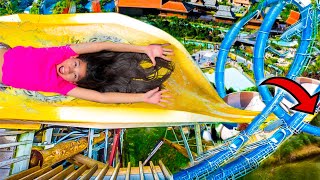 OVERCOMING HER FEARS At LARGEST Indoor WATERPARK in WORLD  Familia Diamond [upl. by Burrus450]